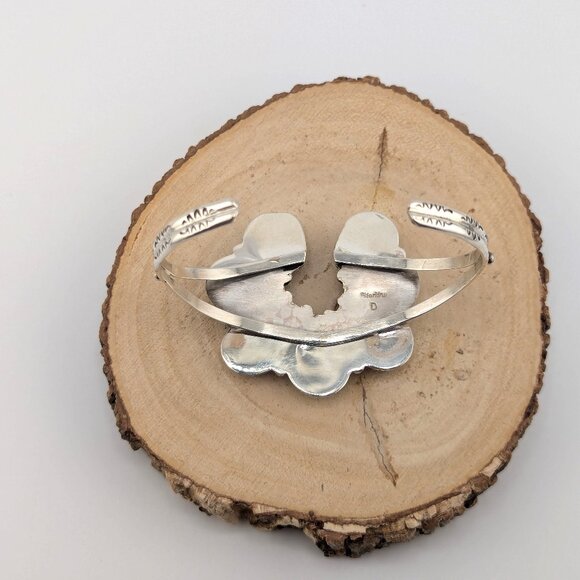 Navajo Naja Turquoise w/ Pyrites Bracelet Sterling‎ Silver Size 6.25in*** - Picture 10 of 10